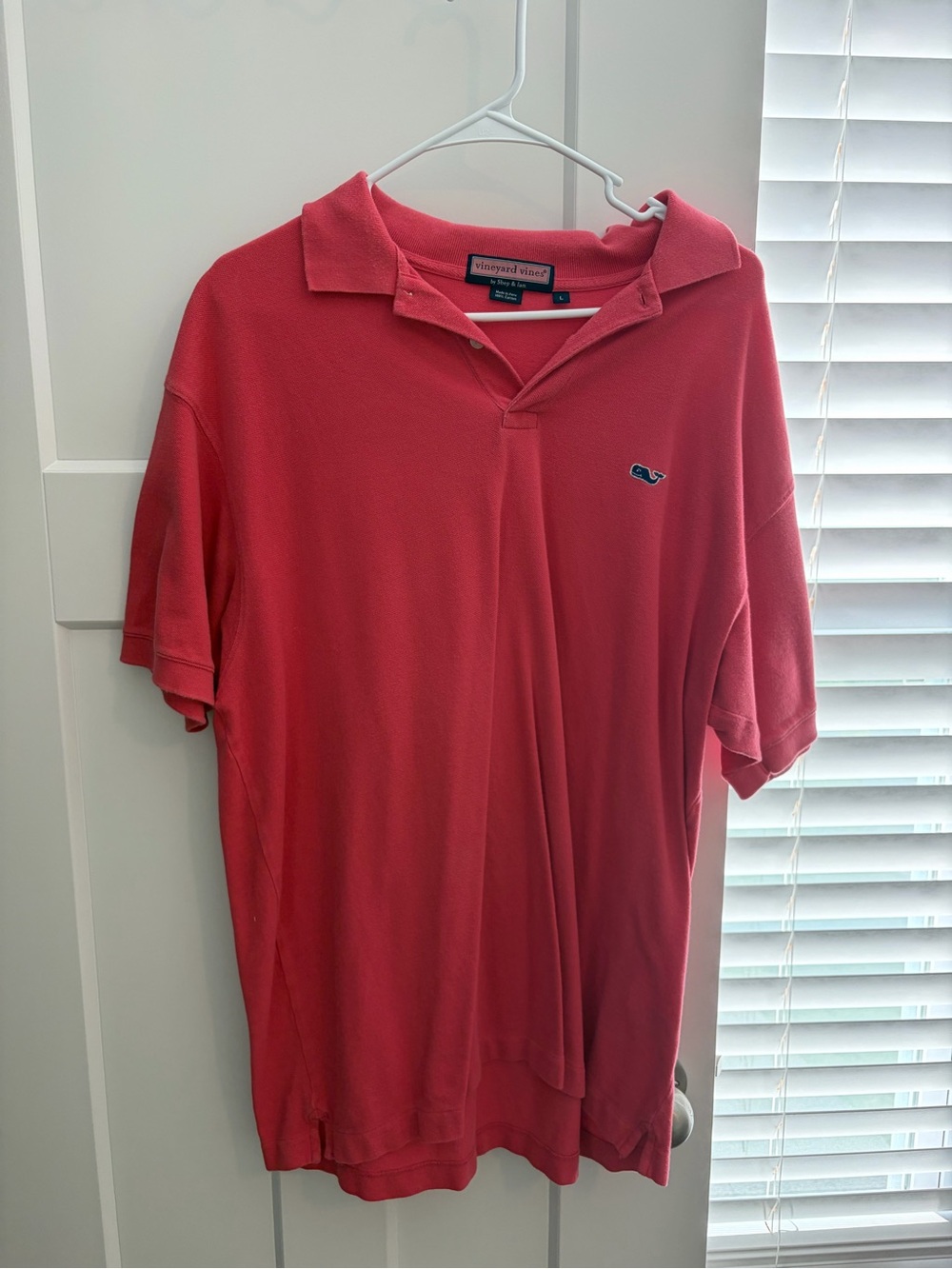 Vineyard Vines Men’s Coral Red Cotton Polo Shirt Size L